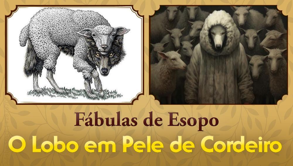 O Lobo em Pele de Cordeiro Fábulas de Esopo Fantástica Cultural