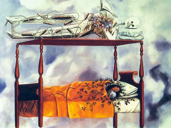 O Sonho - A Cama (1940) - Pintura de Frida Kahlo