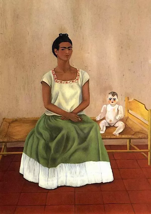 Eu e Minha Boneca (1937) - Pintura de Frida Kahlo